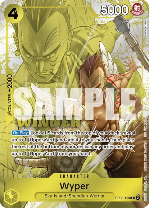Carte One Piece Wyper OP08-110 · parallèle 3, extension Cartes promo