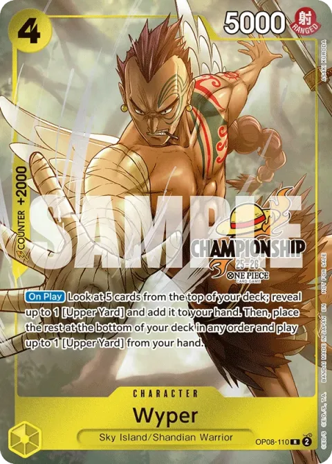 Carte One Piece Wyper OP08-110 · parallèle 4, extension Cartes promo