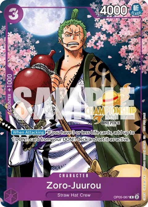 Carte One Piece Zoro-Juurou OP05-067 · parallèle 5, extension Cartes promo