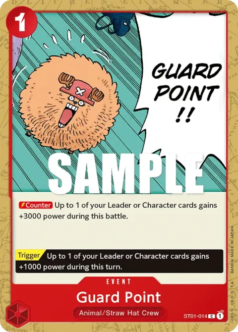 Carte One Piece Guard Point ST01-014, extension Deck Straw Hat Crew (sortie anglaise)