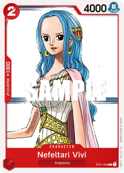 Carte One Piece Nefeltari Vivi ST01-009, extension Deck Straw Hat Crew (sortie anglaise)