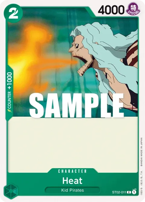 Carte One Piece Heat ST02-011, extension Deck Worst Generation (sortie anglaise)