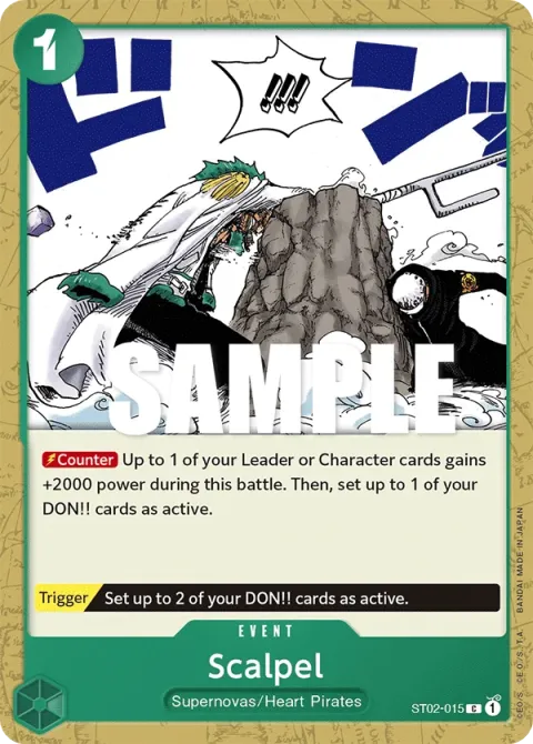 Carte One Piece Scalpel ST02-015, extension Deck Worst Generation (sortie anglaise)