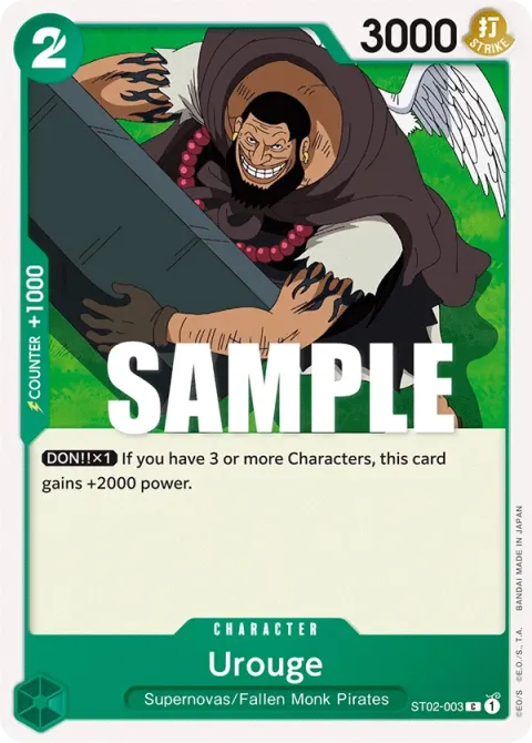 Carte One Piece Urouge ST02-003, extension Deck Worst Generation (sortie anglaise)