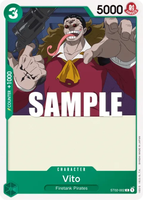Carte One Piece Vito ST02-002, extension Deck Worst Generation (sortie anglaise)