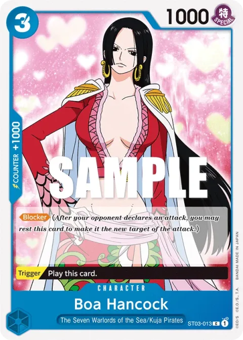 Carte One Piece Boa Hancock ST03-013, extension Deck The Seven Warlords of the Sea (sortie anglaise)