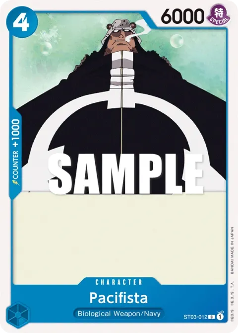 Carte One Piece Pacifista ST03-012, extension Deck The Seven Warlords of the Sea (sortie anglaise)