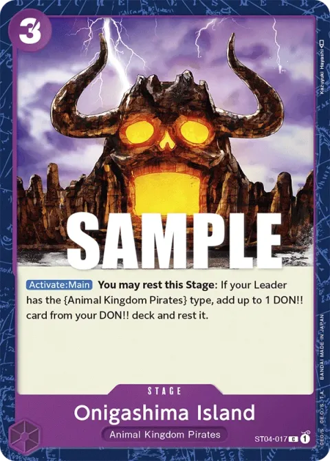 Carte One Piece Onigashima Island ST04-017, extension Deck Animal Kingdom Pirates (sortie anglaise)