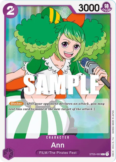 Carte One Piece Ann ST05-003, extension Deck ONE PIECE FILM edition (sortie anglaise)