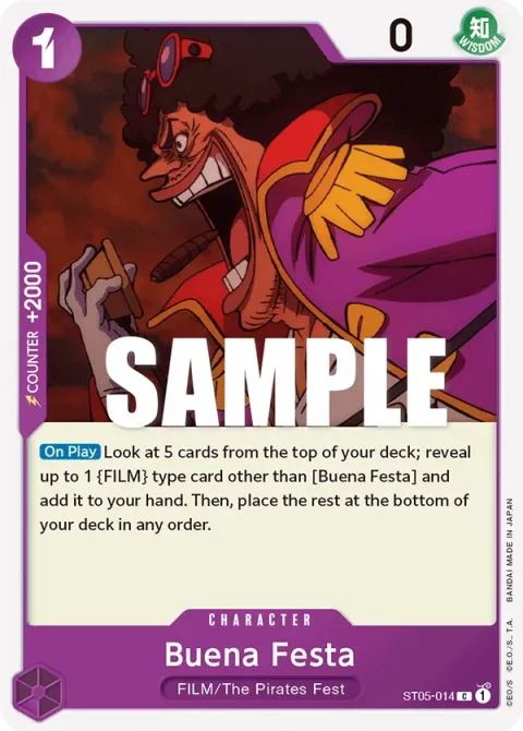 Carte One Piece Buena Festa ST05-014, extension Deck ONE PIECE FILM edition (sortie anglaise)