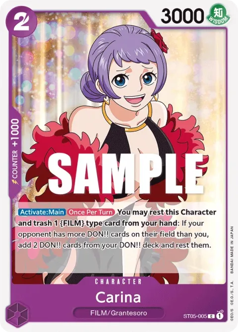 Carte One Piece Carina ST05-005, extension Deck ONE PIECE FILM edition (sortie anglaise)