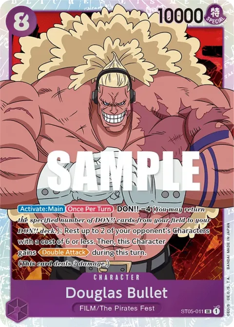 Carte One Piece Douglas Bullet ST05-011, extension Deck ONE PIECE FILM edition (sortie anglaise)
