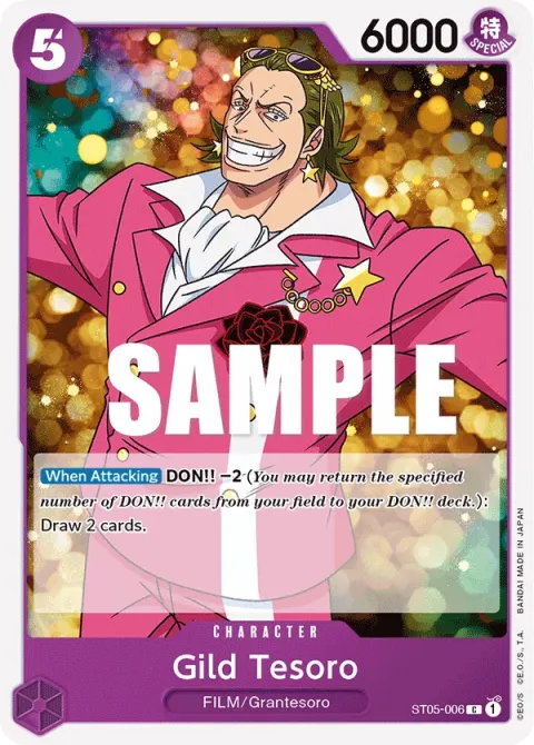 Carte One Piece Gild Tesoro ST05-006, extension Deck ONE PIECE FILM edition (sortie anglaise)