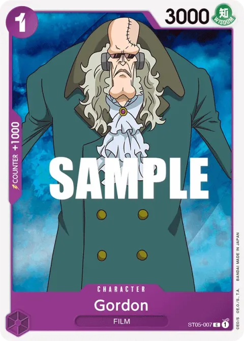 Carte One Piece Gordon ST05-007, extension Deck ONE PIECE FILM edition (sortie anglaise)