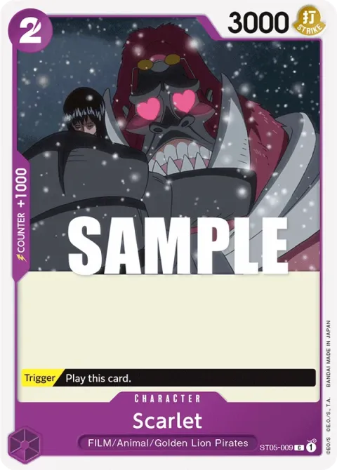 Carte One Piece Scarlet ST05-009, extension Deck ONE PIECE FILM edition (sortie anglaise)