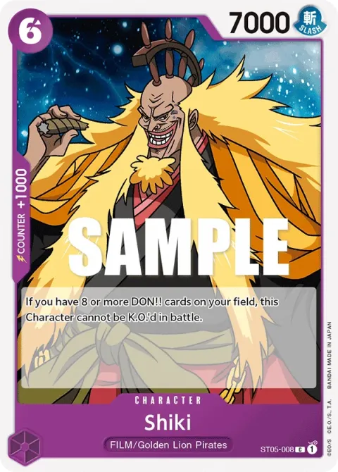 Carte One Piece Shiki ST05-008, extension Deck ONE PIECE FILM edition (sortie anglaise)