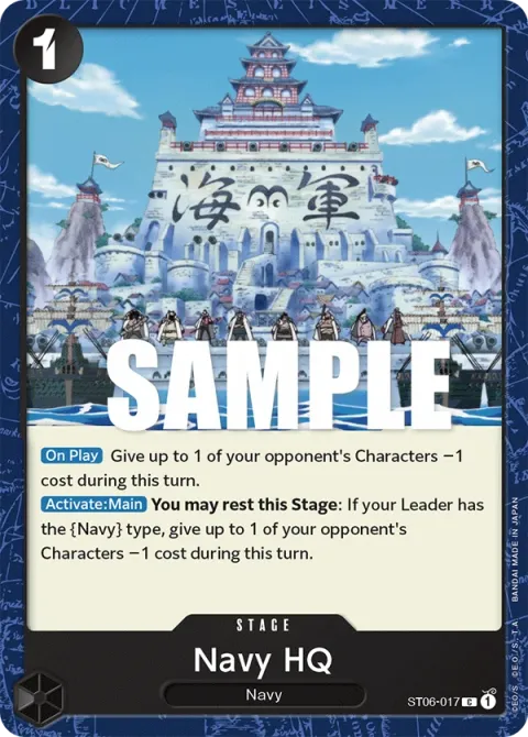 Carte One Piece Navy HQ ST06-017, extension Deck Absolute Justice (sortie anglaise)