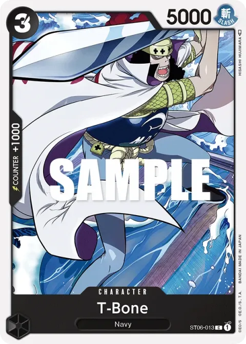 Carte One Piece T-Bone ST06-013, extension Deck Absolute Justice (sortie anglaise)