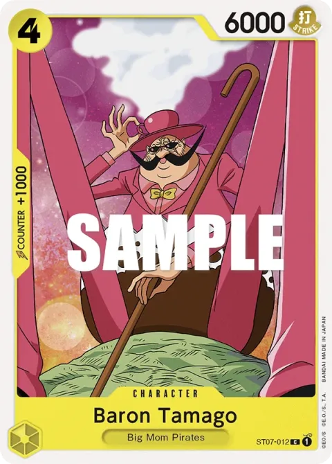 Carte One Piece Baron Tamago ST07-012, extension Deck Big Mom Pirates (sortie anglaise)