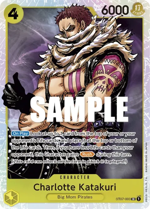 Carte One Piece Charlotte Katakuri ST07-003, extension Deck Big Mom Pirates (sortie anglaise)
