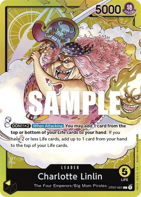 Carte One Piece Charlotte Linlin ST07-001, extension Deck Big Mom Pirates (sortie anglaise)