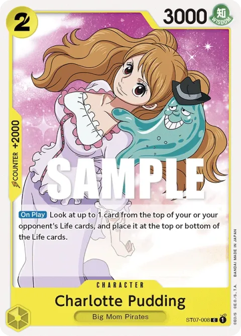 Carte One Piece Charlotte Pudding ST07-008, extension Deck Big Mom Pirates (sortie anglaise)