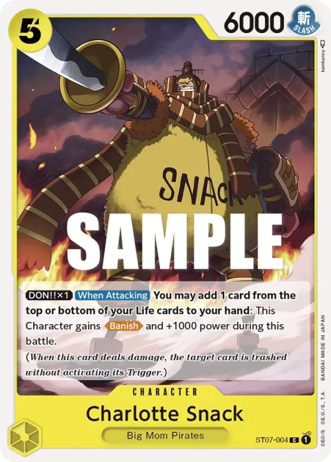 Carte One Piece Charlotte Snack ST07-004, extension Deck Big Mom Pirates (sortie anglaise)