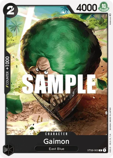 Carte One Piece Gaimon ST08-003, extension Deck Monkey D. Luffy (sortie anglaise)