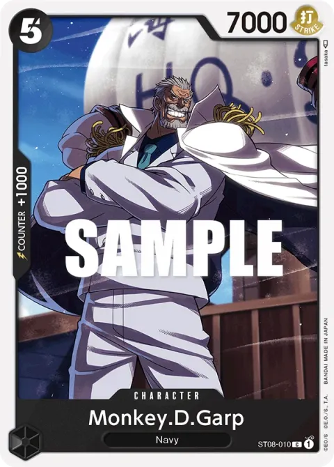 Carte One Piece Monkey.D.Garp ST08-010, extension Deck Monkey D. Luffy (sortie anglaise)