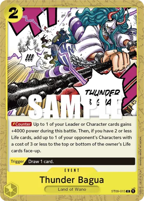 Carte One Piece Thunder Bagua ST09-015, extension Deck Yamato (sortie anglaise)