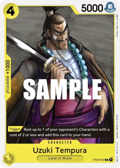 Carte One Piece Uzuki Tempura ST09-002, extension Deck Yamato (sortie anglaise)