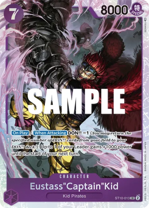 Carte One Piece Eustass »Captain »Kid ST10-013, extension Deck The Three Captains (sortie anglaise)