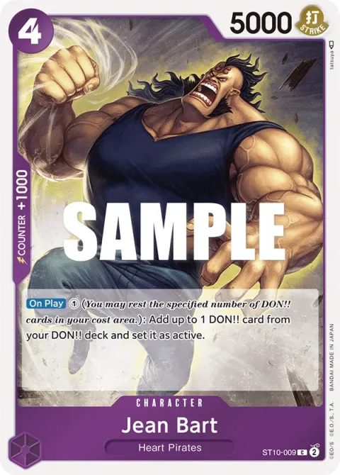 Carte One Piece Jean Bart ST10-009, extension Deck The Three Captains (sortie anglaise)