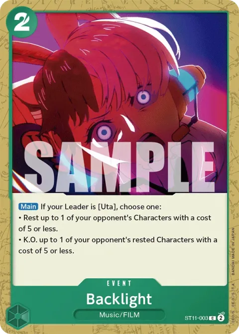 Carte One Piece Backlight ST11-003, extension Deck Uta (sortie anglaise)