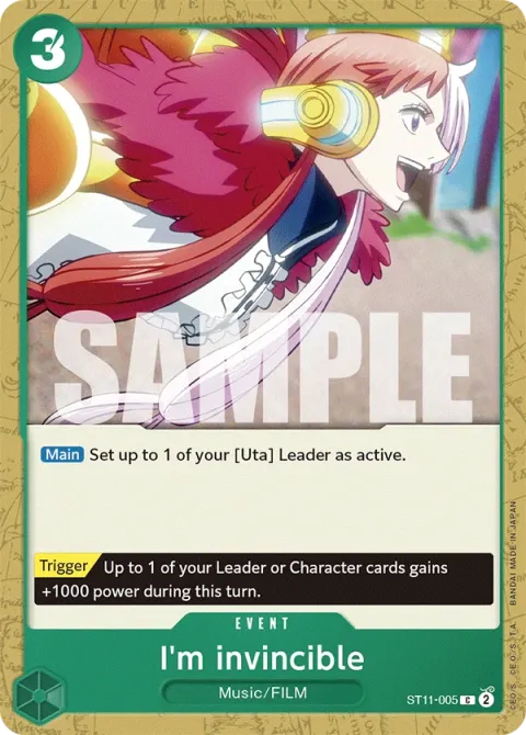 Carte One Piece I’m invincible ST11-005, extension Deck Uta (sortie anglaise)