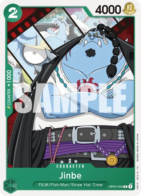 Carte One Piece Jinbe OP02-033 · parallèle, extension Deck Uta (sortie anglaise)