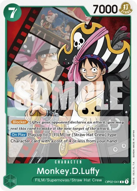 Carte One Piece Monkey.D.Luffy OP02-041 · parallèle 2, extension Deck Uta (sortie anglaise)