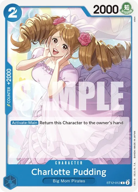 Carte One Piece Charlotte Pudding ST12-012, extension Deck Zoro and Sanji (sortie anglaise)
