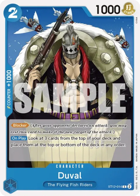 Carte One Piece Duval ST12-014, extension Deck Zoro and Sanji (sortie anglaise)