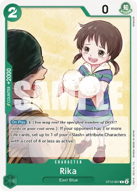 Carte One Piece Rika ST12-007, extension Deck Zoro and Sanji (sortie anglaise)