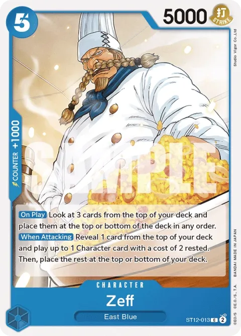 Carte One Piece Zeff ST12-013, extension Deck Zoro and Sanji (sortie anglaise)