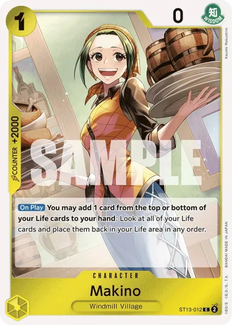 Carte One Piece Makino ST13-012, extension Deck The Three Brothers (sortie anglaise)