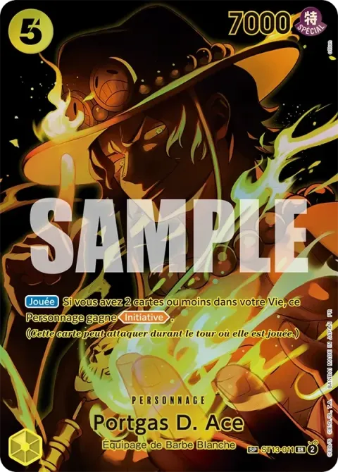 Carte One Piece Portgas D. Ace ST13-011 · parallèle, extension Deck The Three Brothers (sortie anglaise)