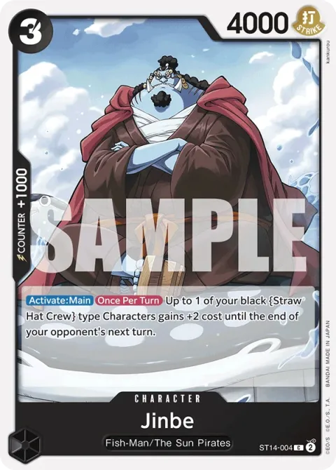 Carte One Piece Jinbe ST14-004, extension Deck 3D2Y (sortie anglaise)
