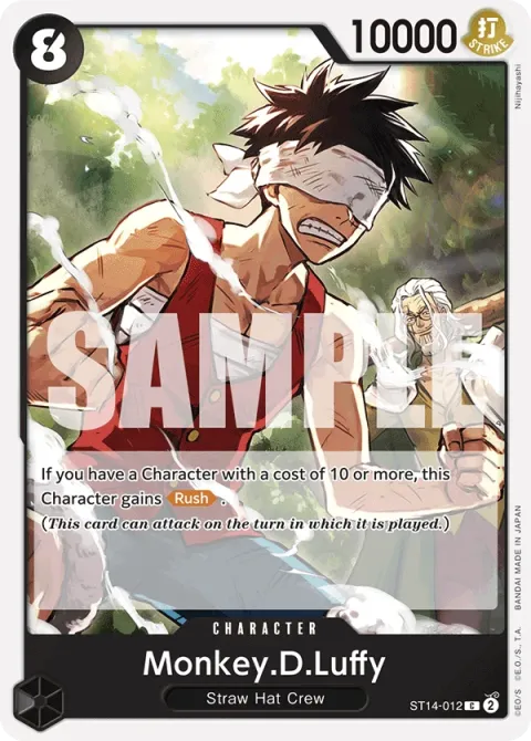 Carte One Piece Monkey.D.Luffy ST14-012, extension Deck 3D2Y (sortie anglaise)