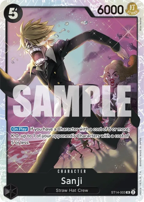 Carte One Piece Sanji ST14-003, extension Deck 3D2Y (sortie anglaise)
