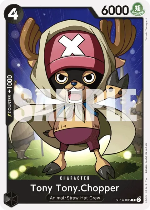 Carte One Piece Tony Tony.Chopper ST14-005, extension Deck 3D2Y (sortie anglaise)