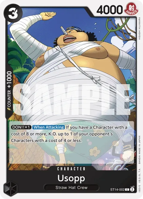 Carte One Piece Usopp ST14-002, extension Deck 3D2Y (sortie anglaise)