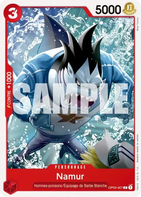 Carte One Piece Namur OP03-007 · parallèle, extension Deck rouge Edward Newgate