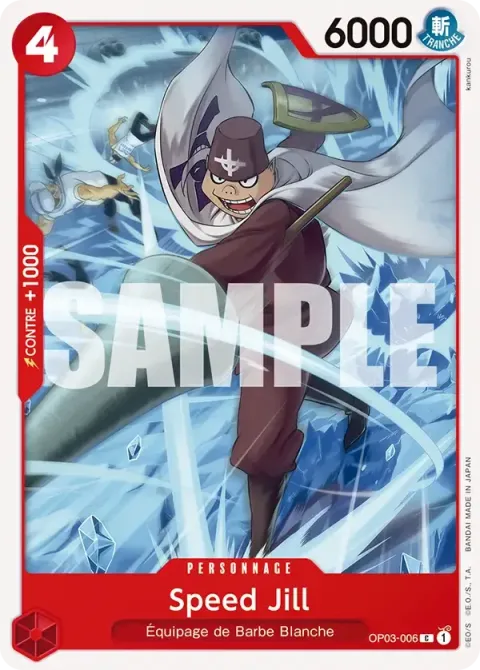 Carte One Piece Speed Jill OP03-006 · parallèle, extension Deck rouge Edward Newgate